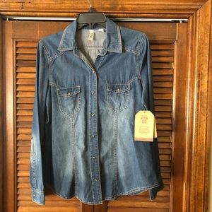 NWT Route 66 Special Washed Ladies Shirt